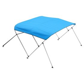3 Bow Boat Bimini Tops 6 ft Long 600D Polyester Awning Canopy Pacific Blue
